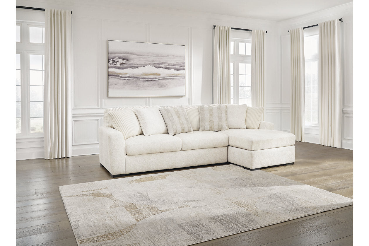 Chessington Ivory 2-Piece RAF Chaise Sectional - SET | 6190417 | 6190466 - Bien Home Furniture & Electronics