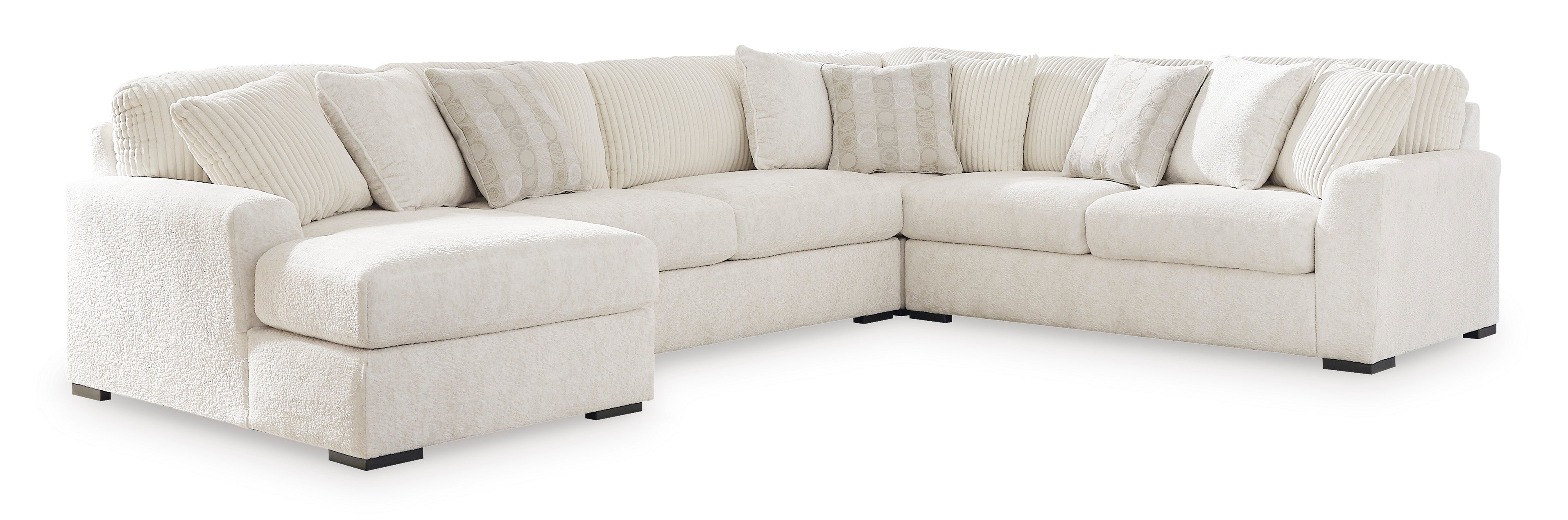 Chessington Ivory 4-Piece LAF Chaise Sectional - SET | 6190416 | 6190434 | 6190467 | 6190477 - Bien Home Furniture & Electronics