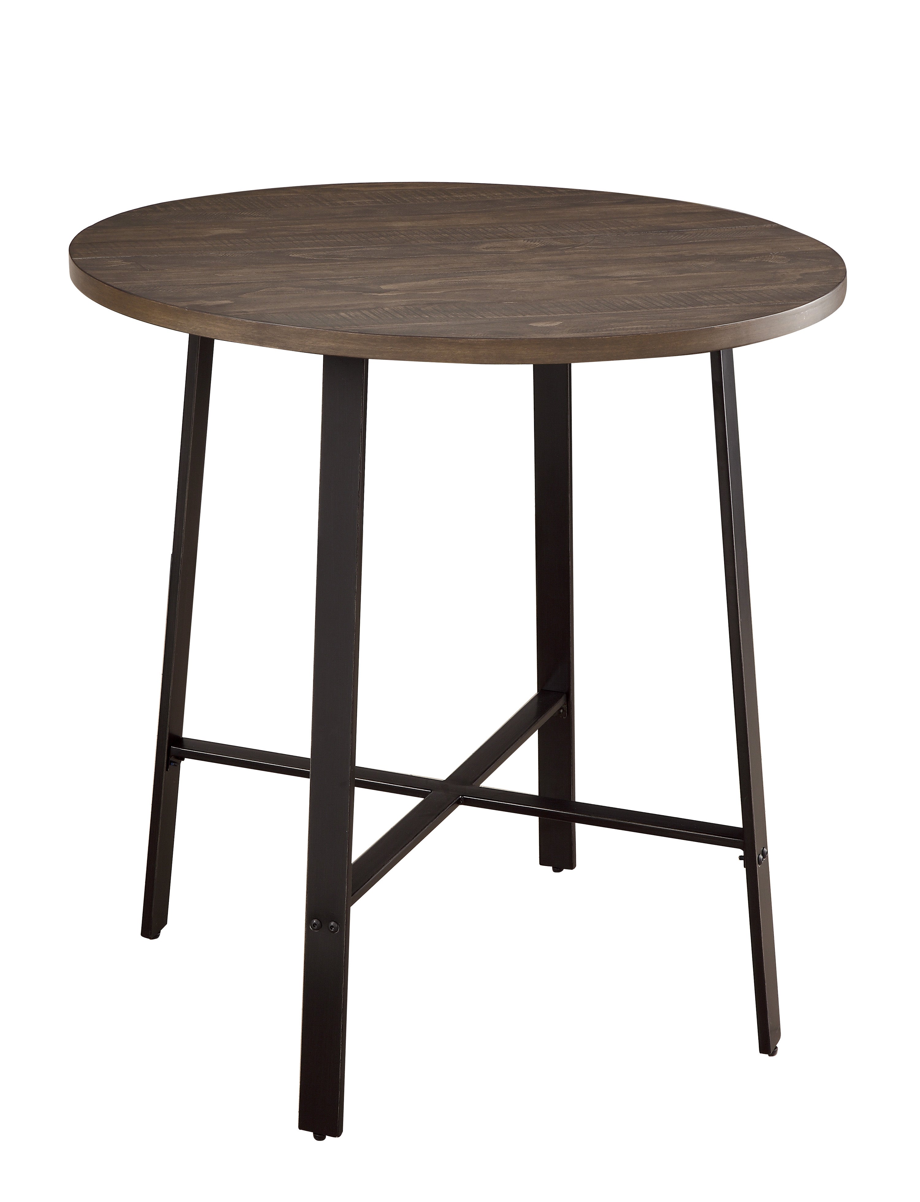 Chevre Brown/Gray Round Counter Height Set - SET | 5607-36RD | 5607-24(2) - Bien Home Furniture & Electronics