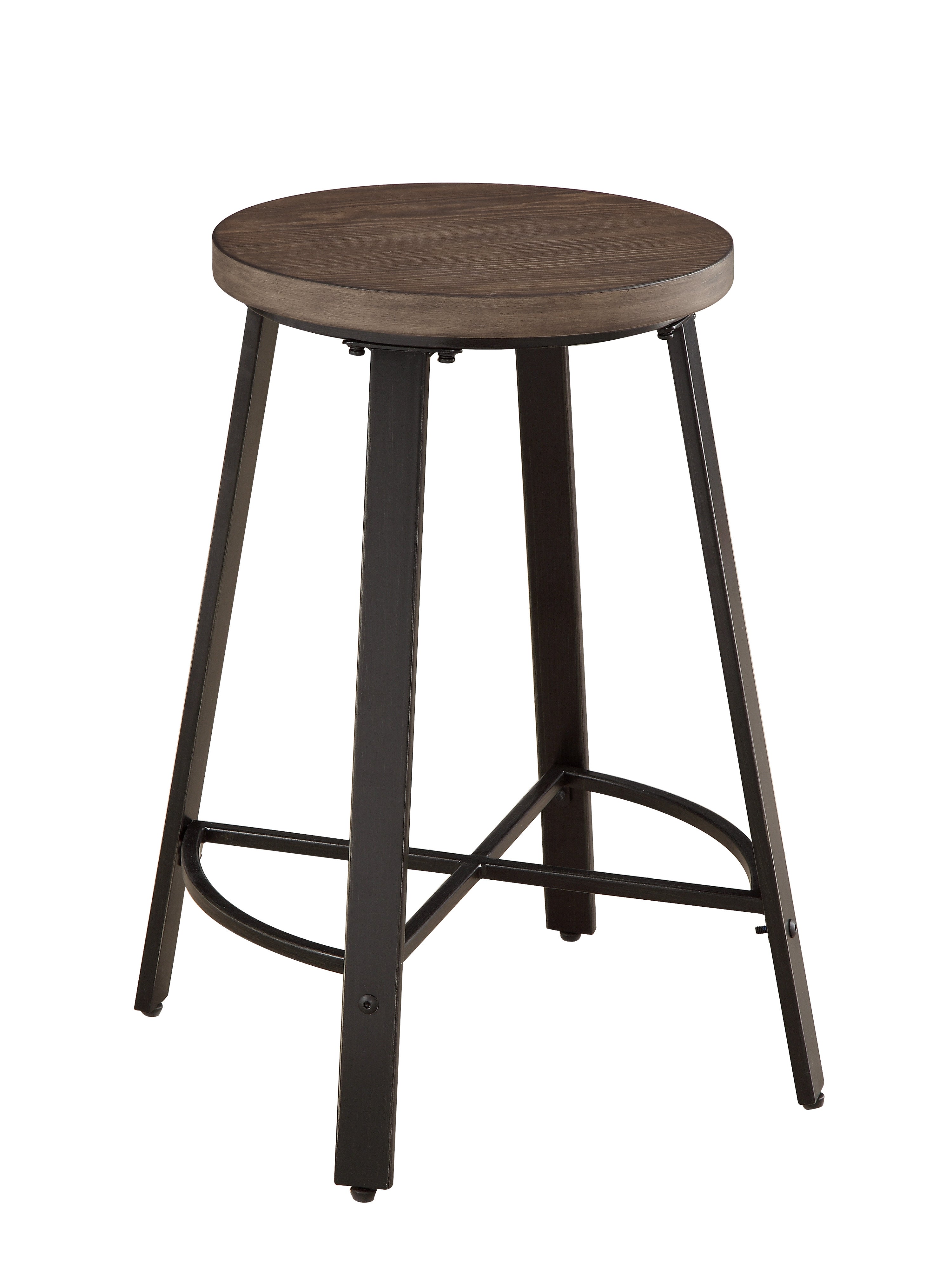 Chevre Brown/Gray Round Counter Height Set - SET | 5607-36RD | 5607-24(2) - Bien Home Furniture & Electronics