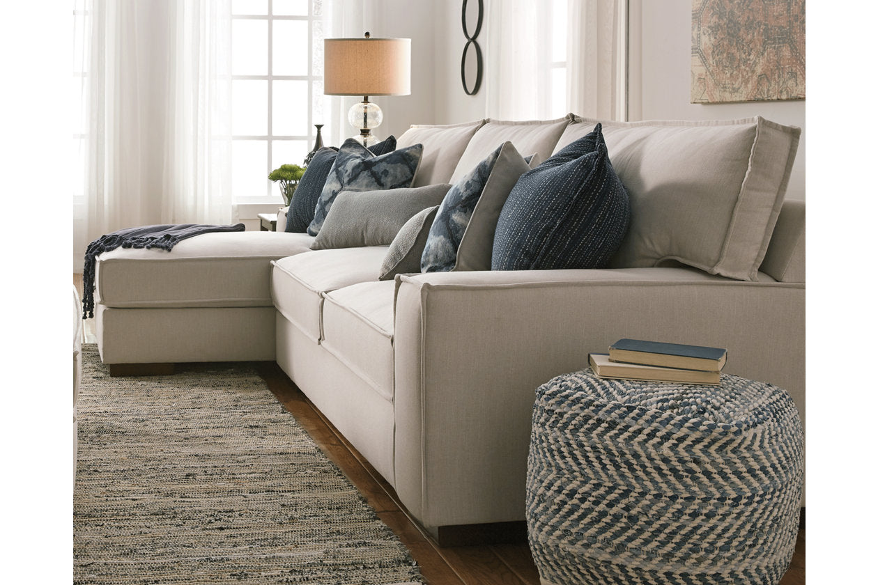 Chevron Blue Pouf - A1000445 - Bien Home Furniture & Electronics