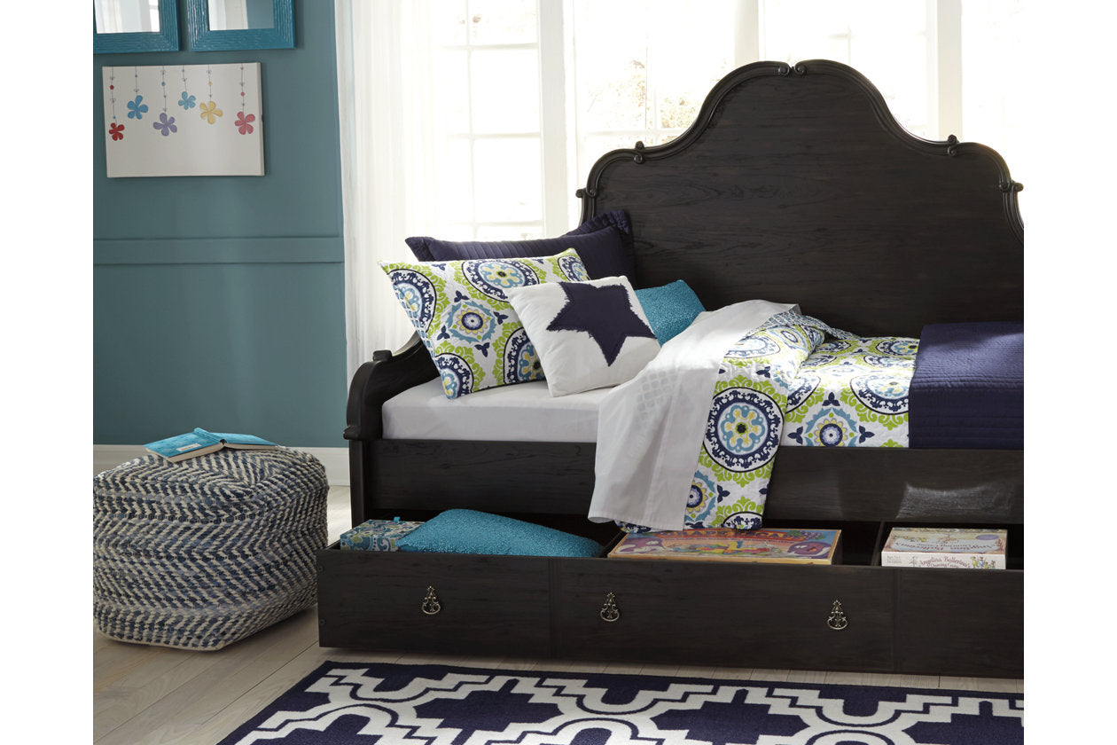Chevron Blue Pouf - A1000445 - Bien Home Furniture & Electronics