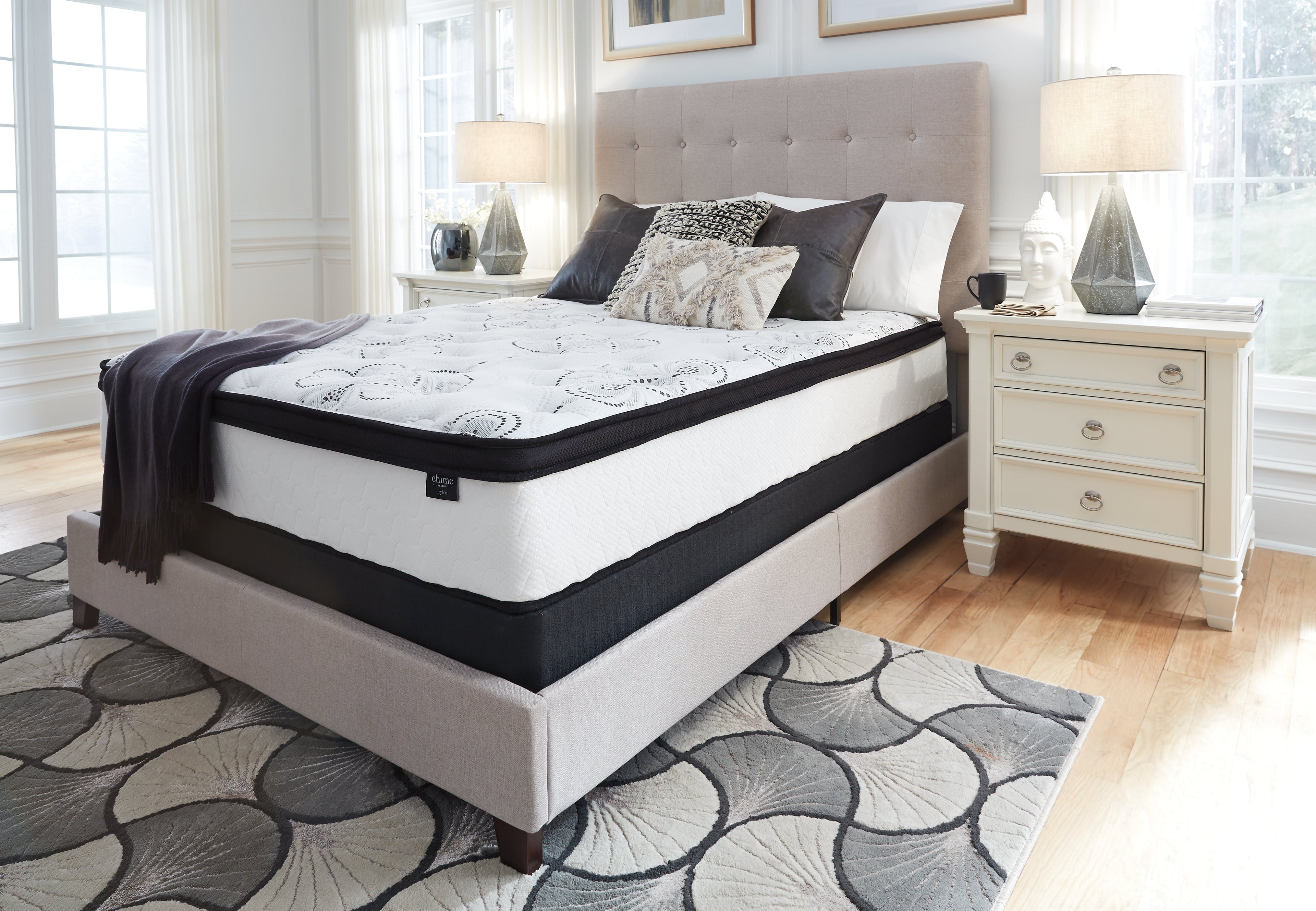 Chime 12 Inch Hybrid White California King Mattress in a Box - M69751 - Bien Home Furniture & Electronics