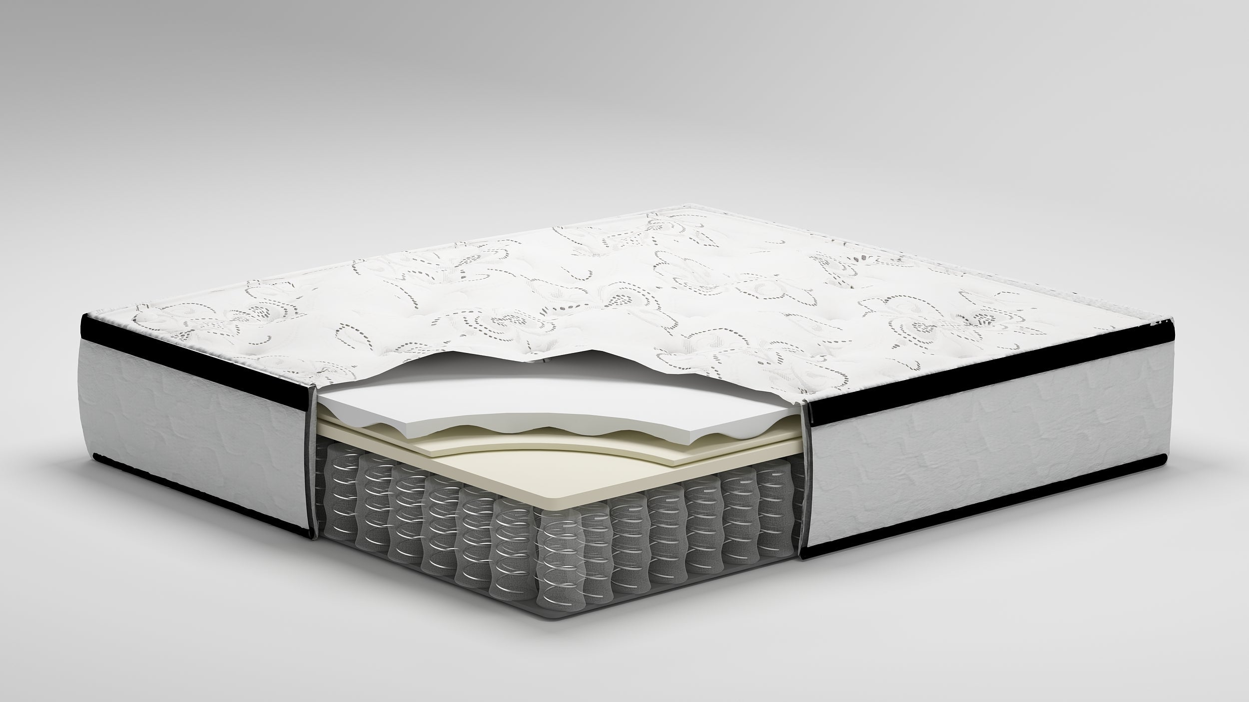Chime 12 Inch Hybrid White California King Mattress in a Box - M69751 - Bien Home Furniture & Electronics