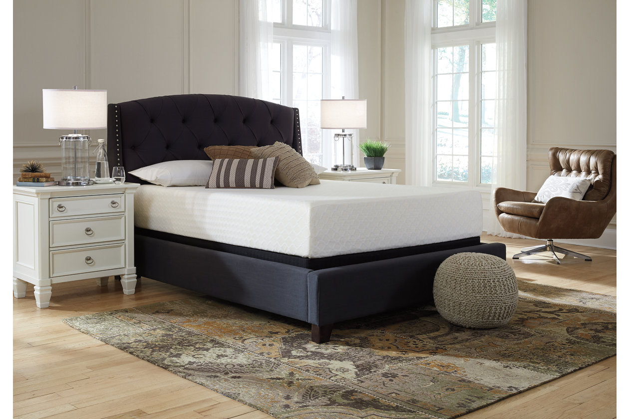 Chime 12 Inch Memory Foam White Queen Mattress in a Box - M72731 - Bien Home Furniture &amp; Electronics