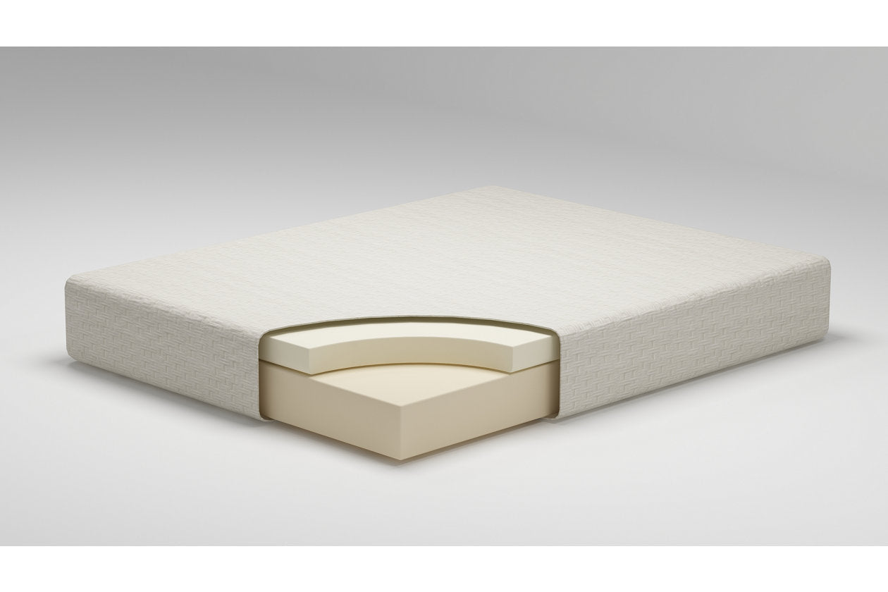 Chime 8 Inch Memory Foam White King Mattress in a Box - M72641 - Bien Home Furniture &amp; Electronics