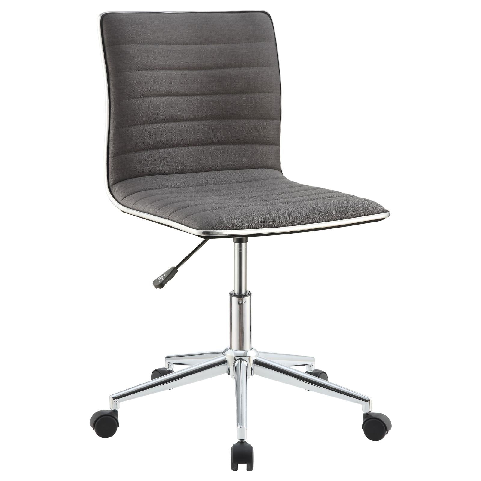 Chryses Gray/Chrome Adjustable Height Office Chair - 800727 - Bien Home Furniture & Electronics