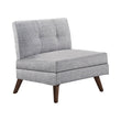 Churchill Gray Button Tufted Armless Chair - 551302 - Bien Home Furniture & Electronics