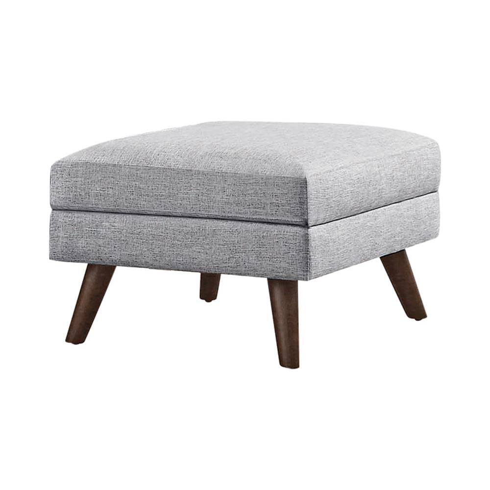 Churchill Ottoman with Tapered Legs Gray - 551303 - Bien Home Furniture &amp; Electronics