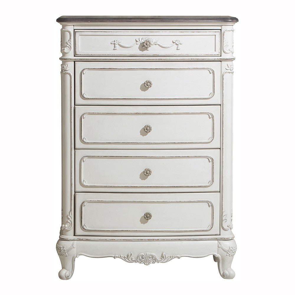 Cinderella Antique White Chest - 1386NW-9 - Bien Home Furniture & Electronics