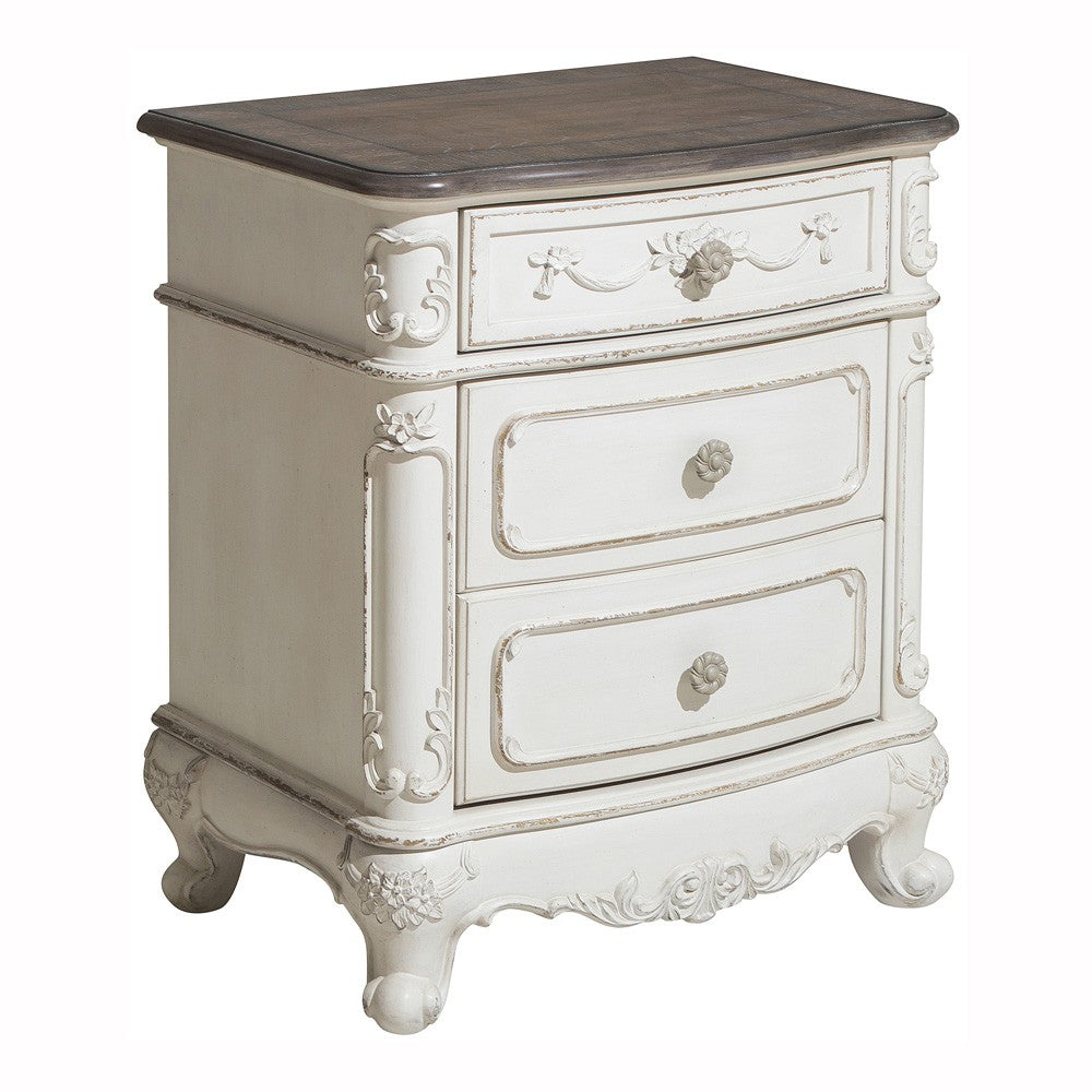 Cinderella Antique White Poster Youth Bedroom Set - SET | 1386NW-5 | 1386NW-6 | 1386NW-4 | 1386FNW-1 | 1386FNW-2 | 1386FNW-3 - Bien Home Furniture &amp; Electronics