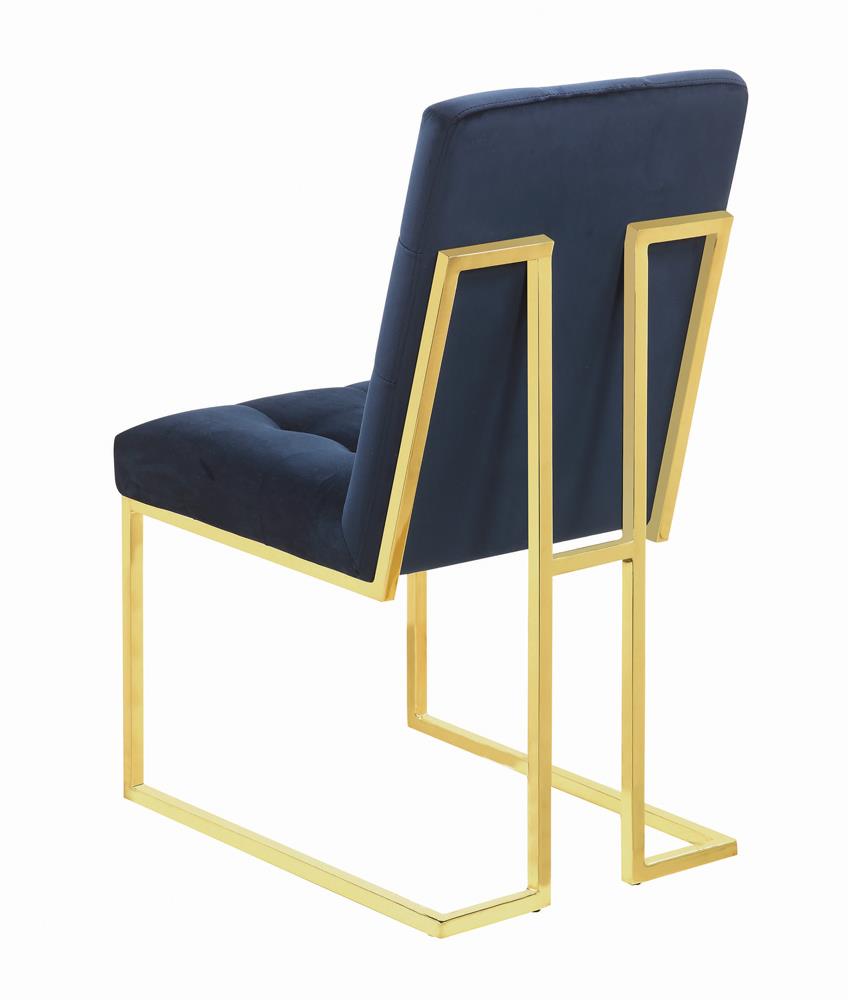 Cisco Ink Blue Tufted Back Side Chairs, Set of 2 - 192493 - Bien Home Furniture & Electronics