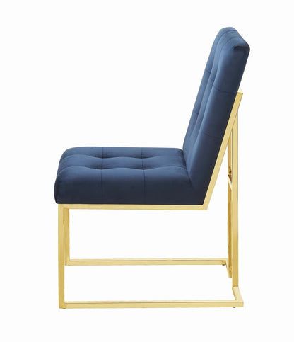 Cisco Ink Blue Tufted Back Side Chairs, Set of 2 - 192493 - Bien Home Furniture &amp; Electronics