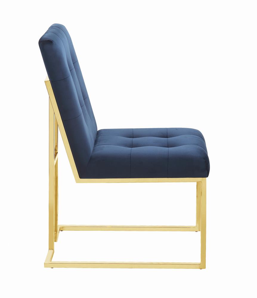 Cisco Ink Blue Tufted Back Side Chairs, Set of 2 - 192493 - Bien Home Furniture & Electronics