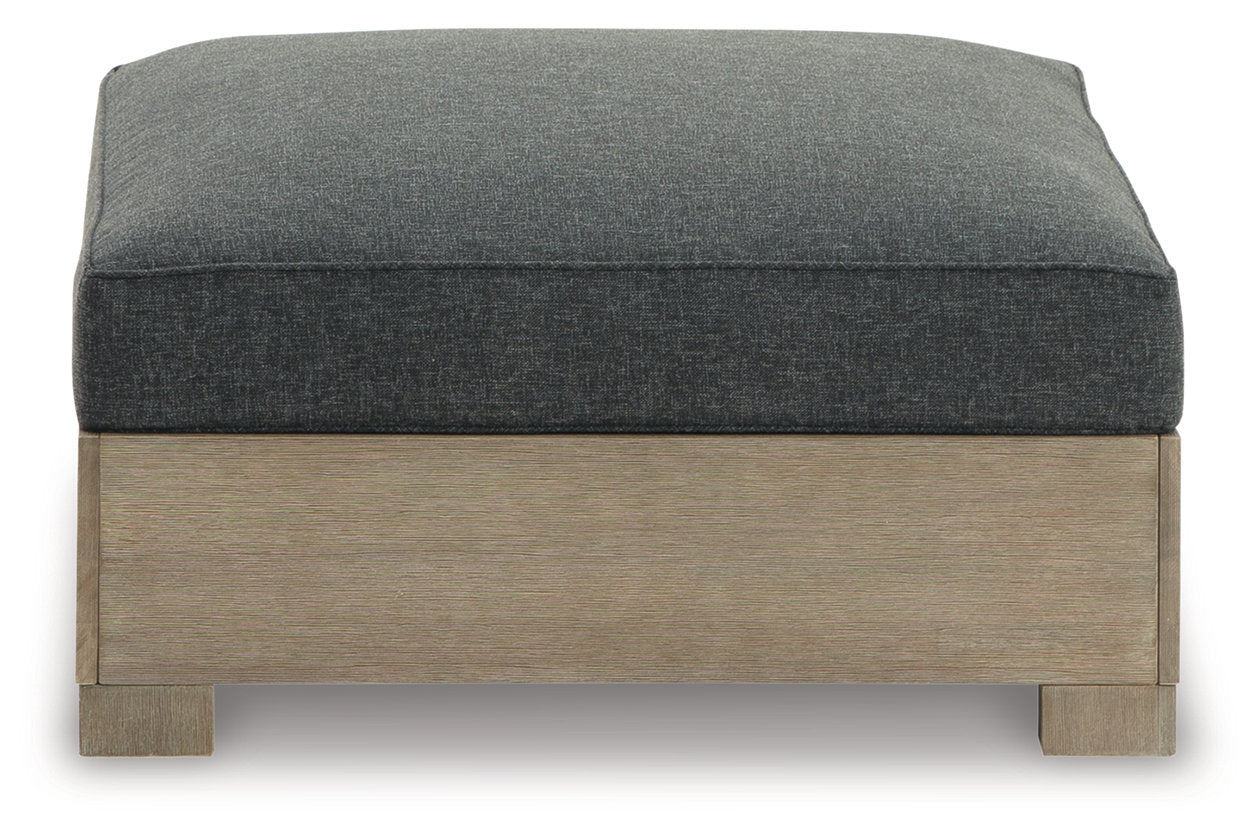 CITRINE PARK Brown Outdoor Ottoman with Cushion - P660-814 - Bien Home Furniture & Electronics
