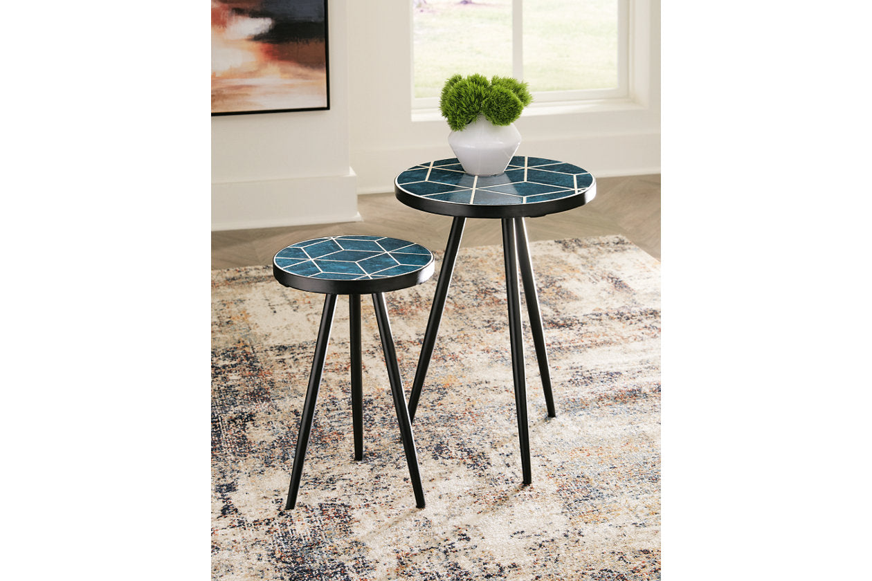 Clairbelle Teal Accent Table, Set of 2 - A4000523 - Bien Home Furniture & Electronics