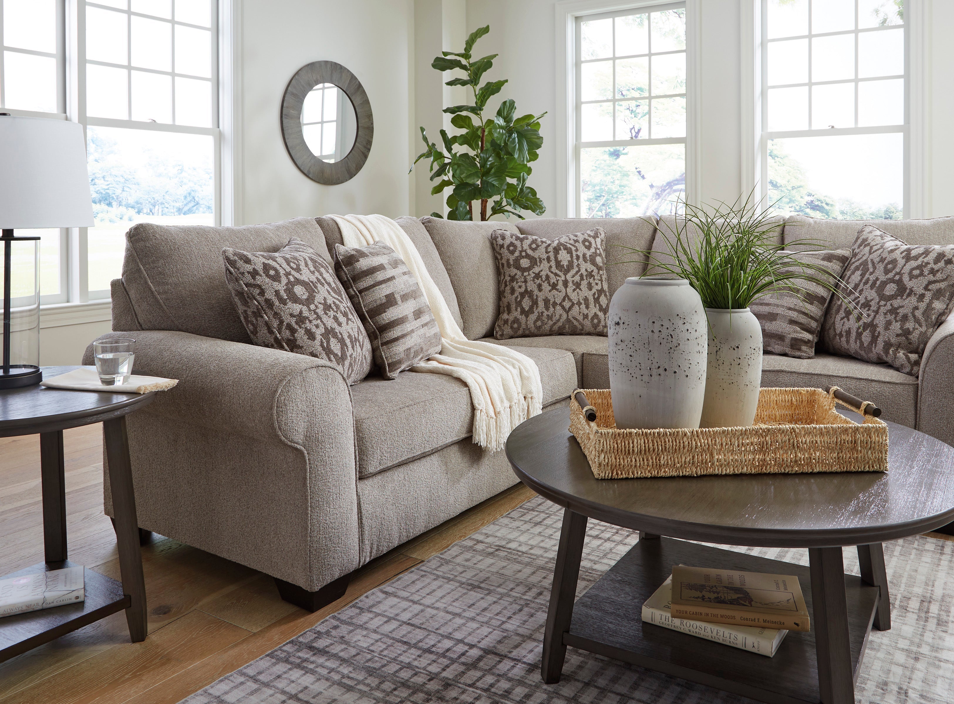 Claireah Umber 2-Piece LAF Sectional - SET | 9060348 | 9060356 - Bien Home Furniture & Electronics