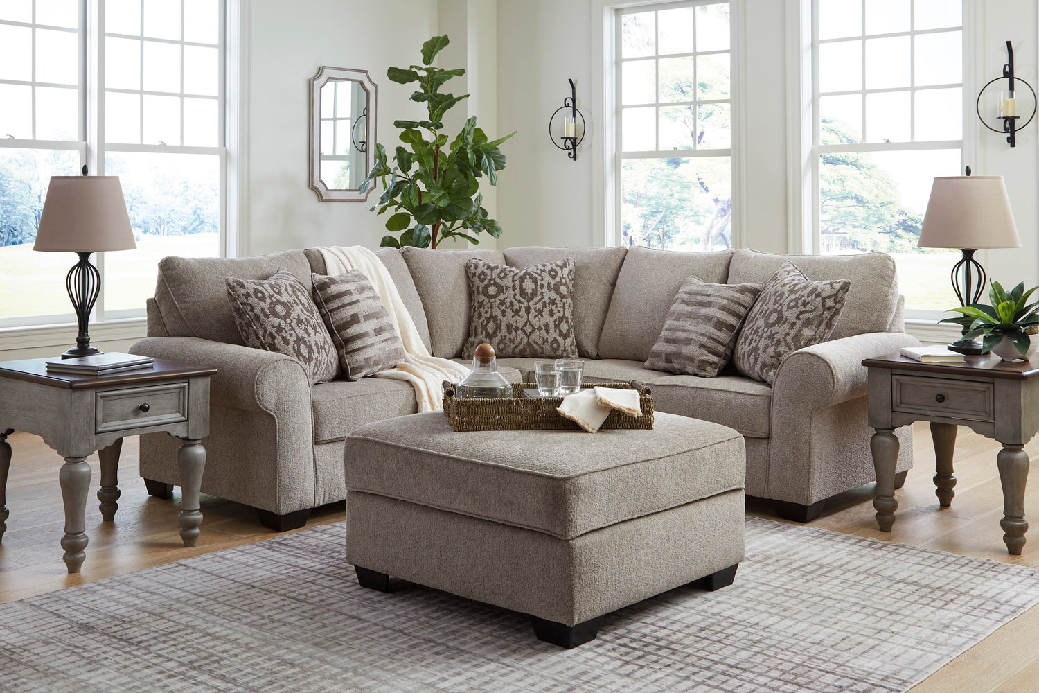Claireah Umber 2-Piece RAF Sectional - SET | 9060349 | 9060355 - Bien Home Furniture & Electronics