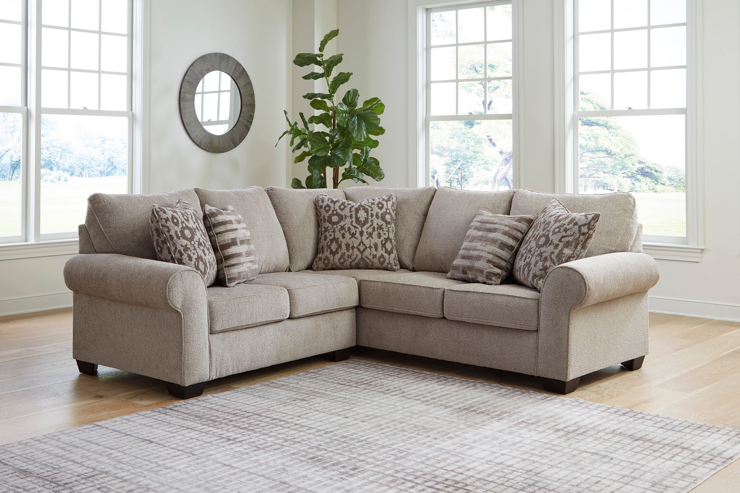Claireah Umber 2-Piece RAF Sectional - SET | 9060349 | 9060355 - Bien Home Furniture & Electronics