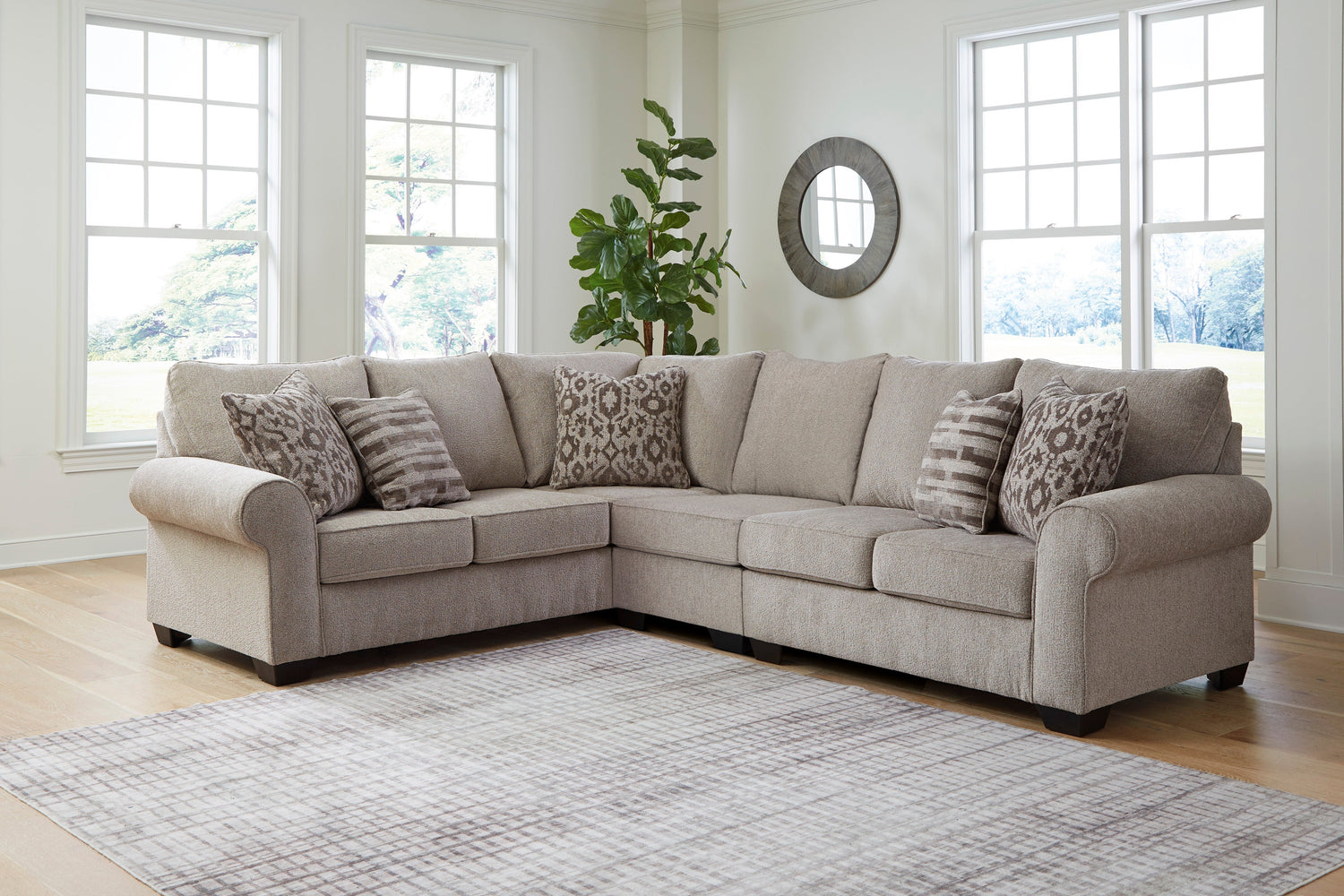 Claireah Umber 3-Piece LAF Sectional - SET | 9060348 | 9060356 | 9060346 - Bien Home Furniture & Electronics