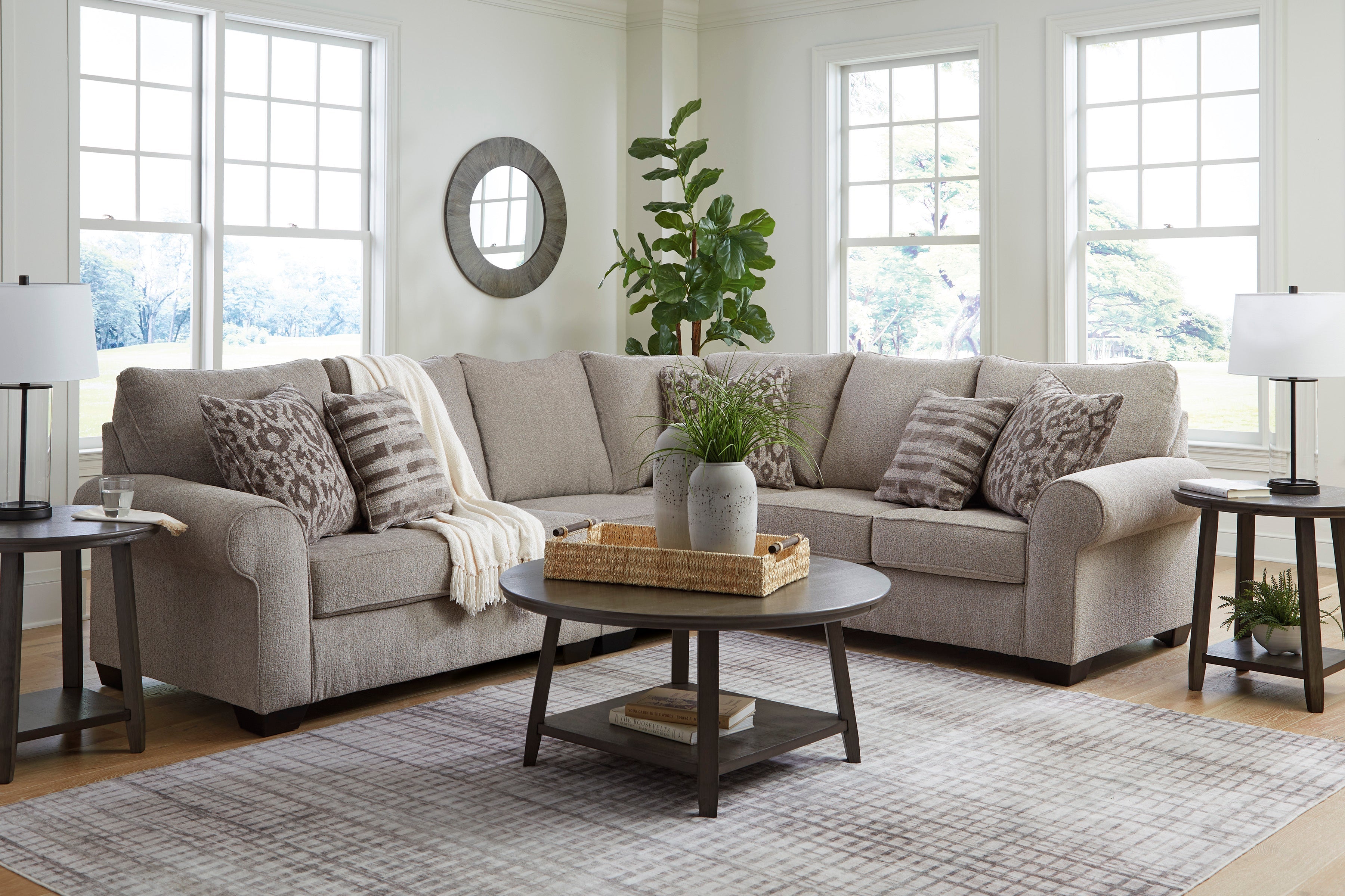 Claireah Umber 3-Piece RAF Sectional - SET | 9060349 | 9060355 | 9060346 - Bien Home Furniture & Electronics