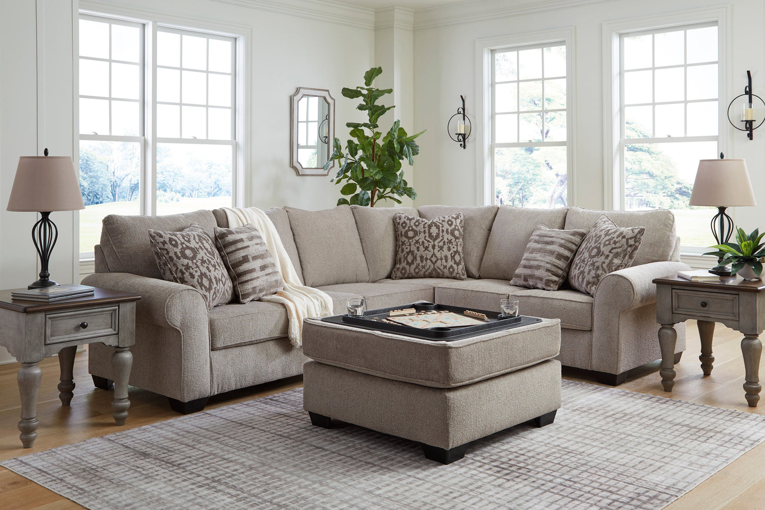 Claireah Umber 3-Piece RAF Sectional - SET | 9060349 | 9060355 | 9060346 - Bien Home Furniture & Electronics