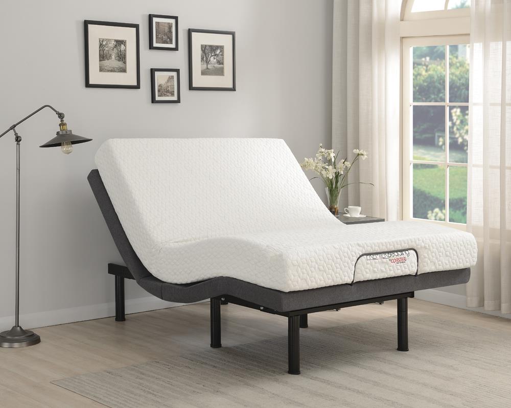 Clara Gray/Black California King Adjustable Bed Base - 350131KW - Bien Home Furniture &amp; Electronics