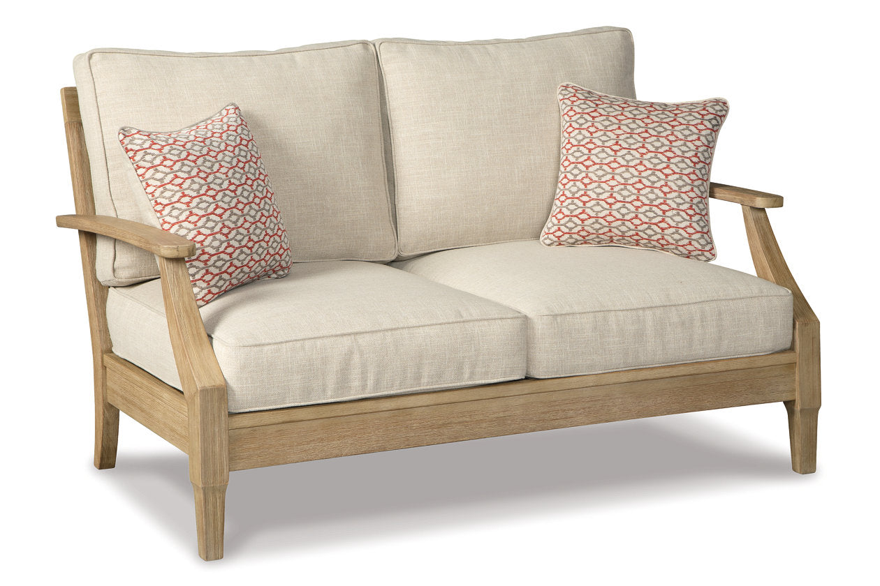 Clare View Beige Loveseat with Cushion - P801-835 - Bien Home Furniture & Electronics