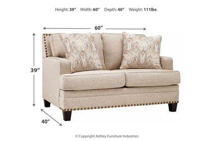 Claredon Linen Loveseat - 1560235 - Bien Home Furniture &amp; Electronics