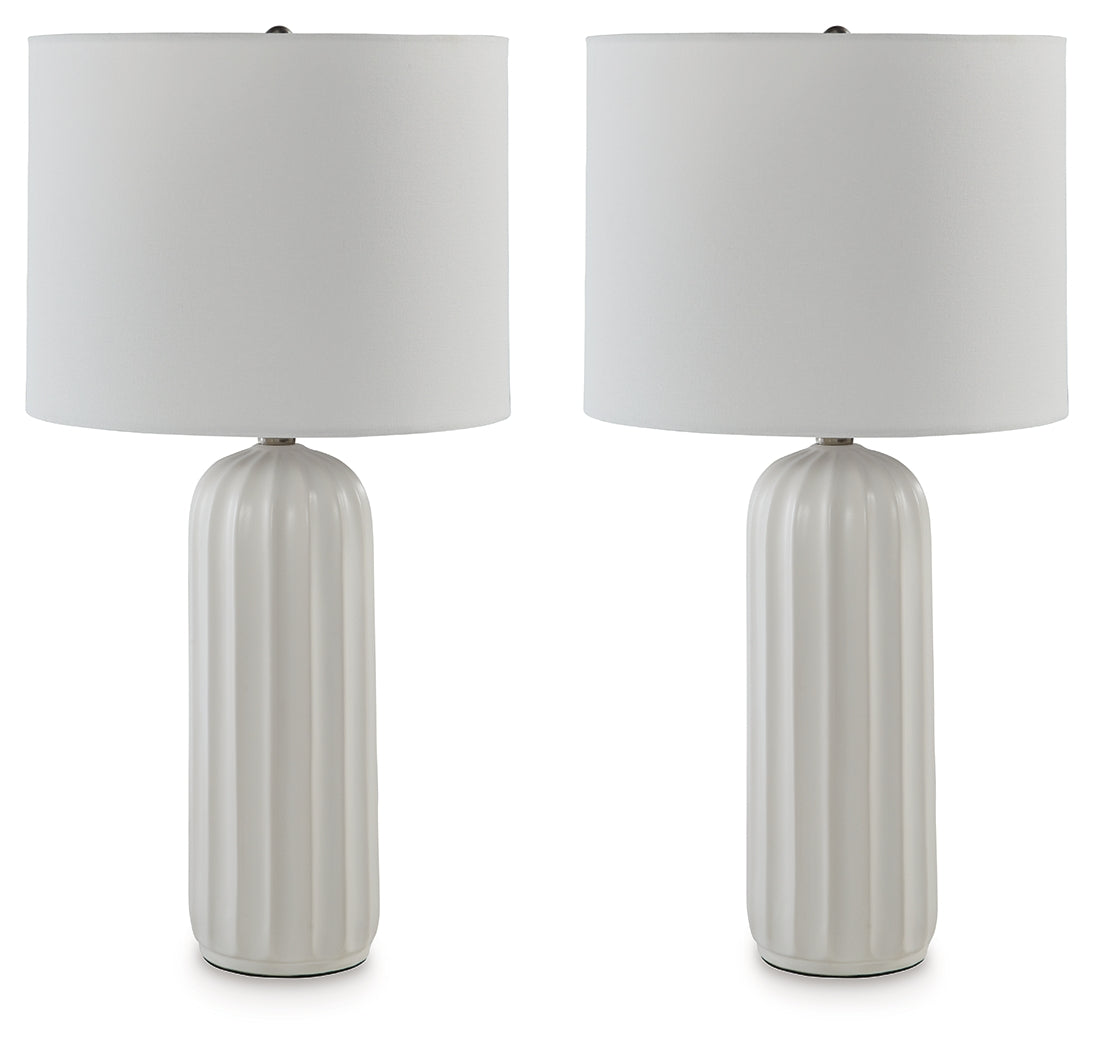 Clarkland White Table Lamp, Set of 2 - L177974 - Bien Home Furniture & Electronics