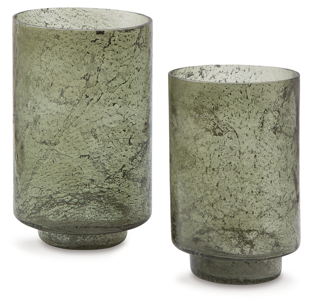 Clarkton Green Candle Holder Set (Set of 2) - A2000623 - Bien Home Furniture &amp; Electronics