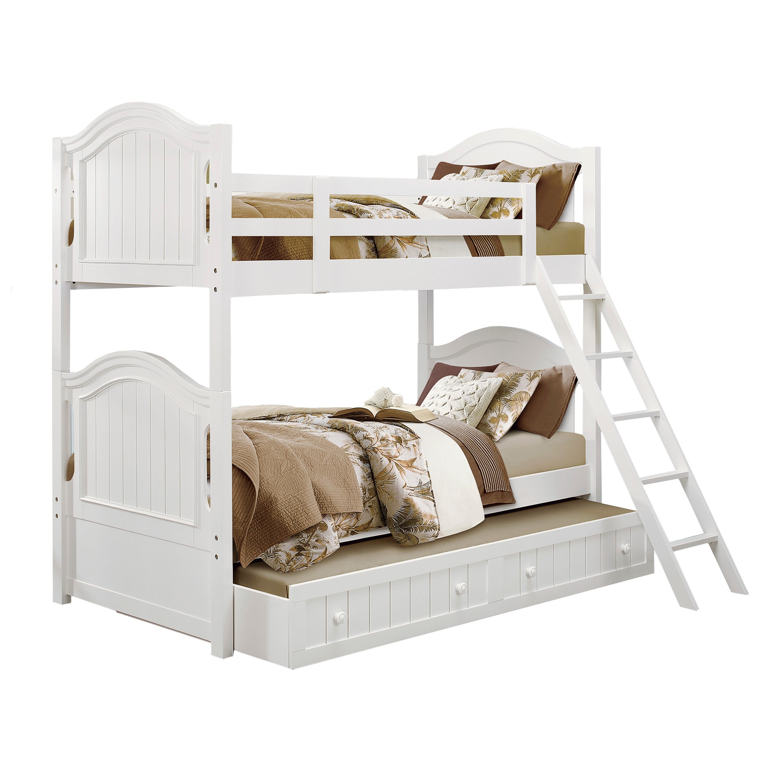 Clementine White Twin/Twin Bunk Bed - SET | B1799-HF | B1799-RL | B1799-SL - Bien Home Furniture &amp; Electronics