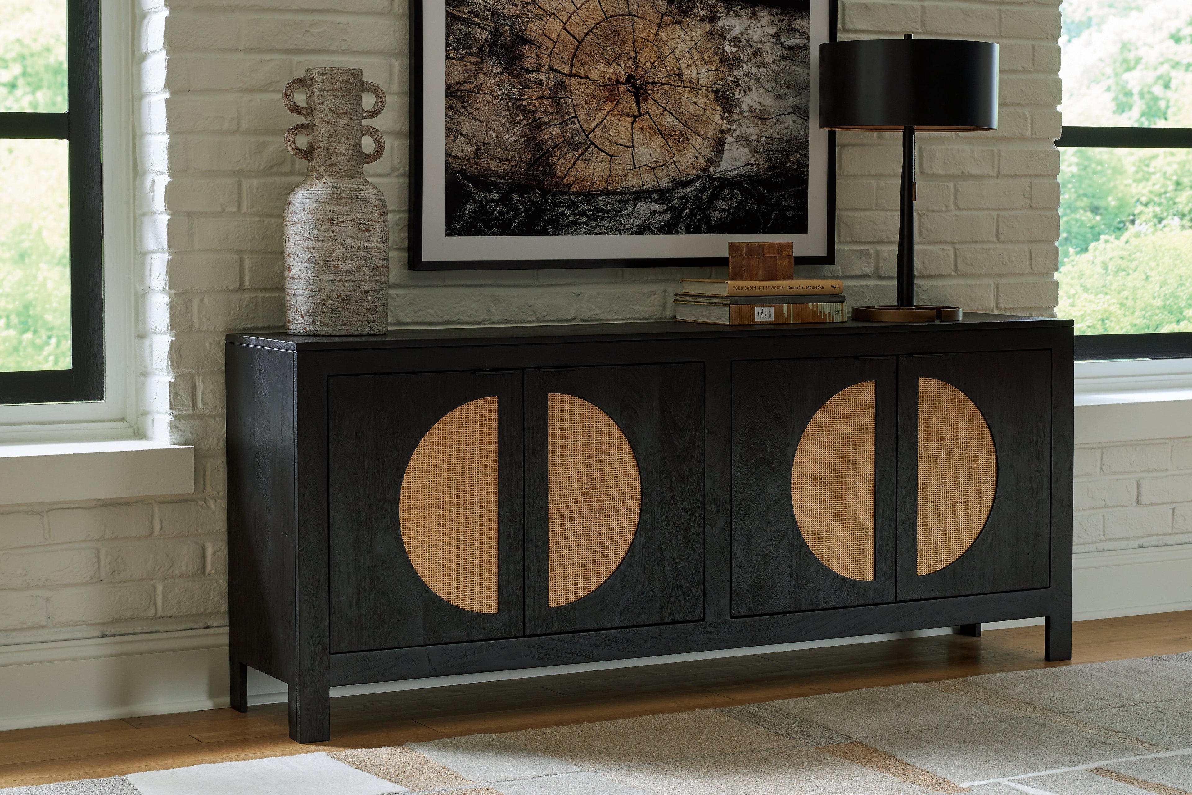 Cliffiings Black/Natural Accent Cabinet - A4000575 - Bien Home Furniture & Electronics