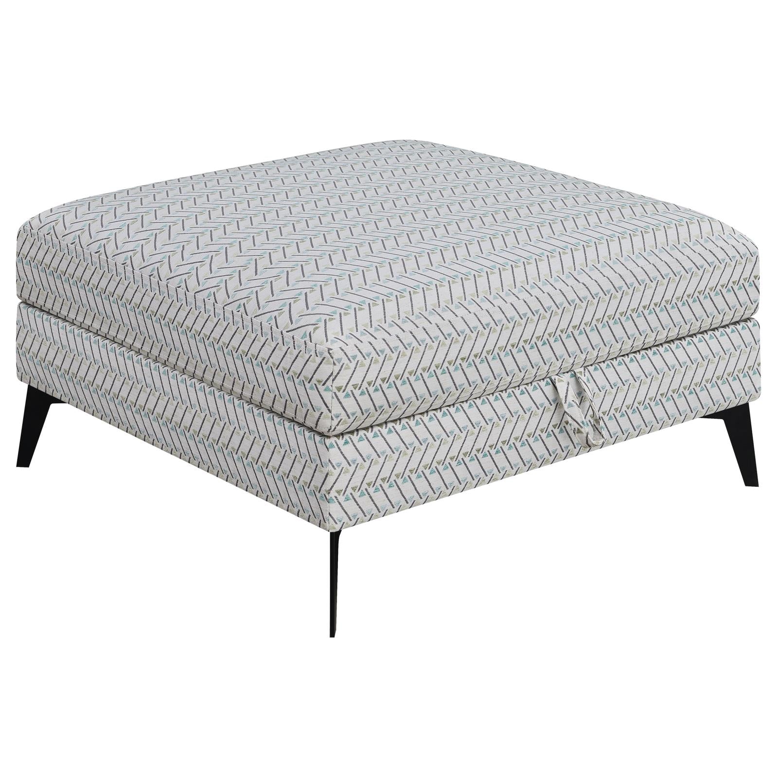 Clint Upholstered Ottoman with Tapered Legs Multi-color - 509807 - Bien Home Furniture & Electronics