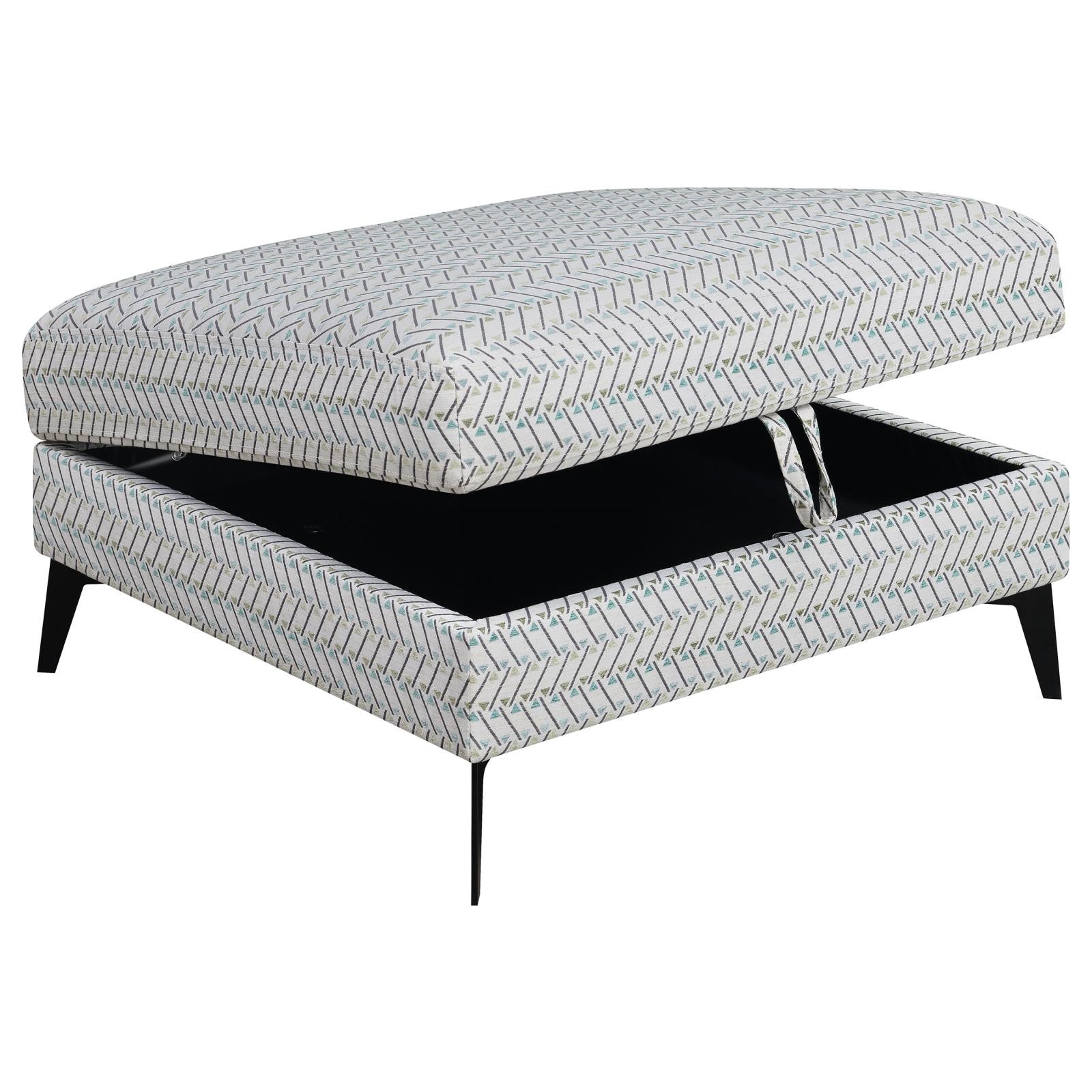 Clint Upholstered Ottoman with Tapered Legs Multi-color - 509807 - Bien Home Furniture & Electronics