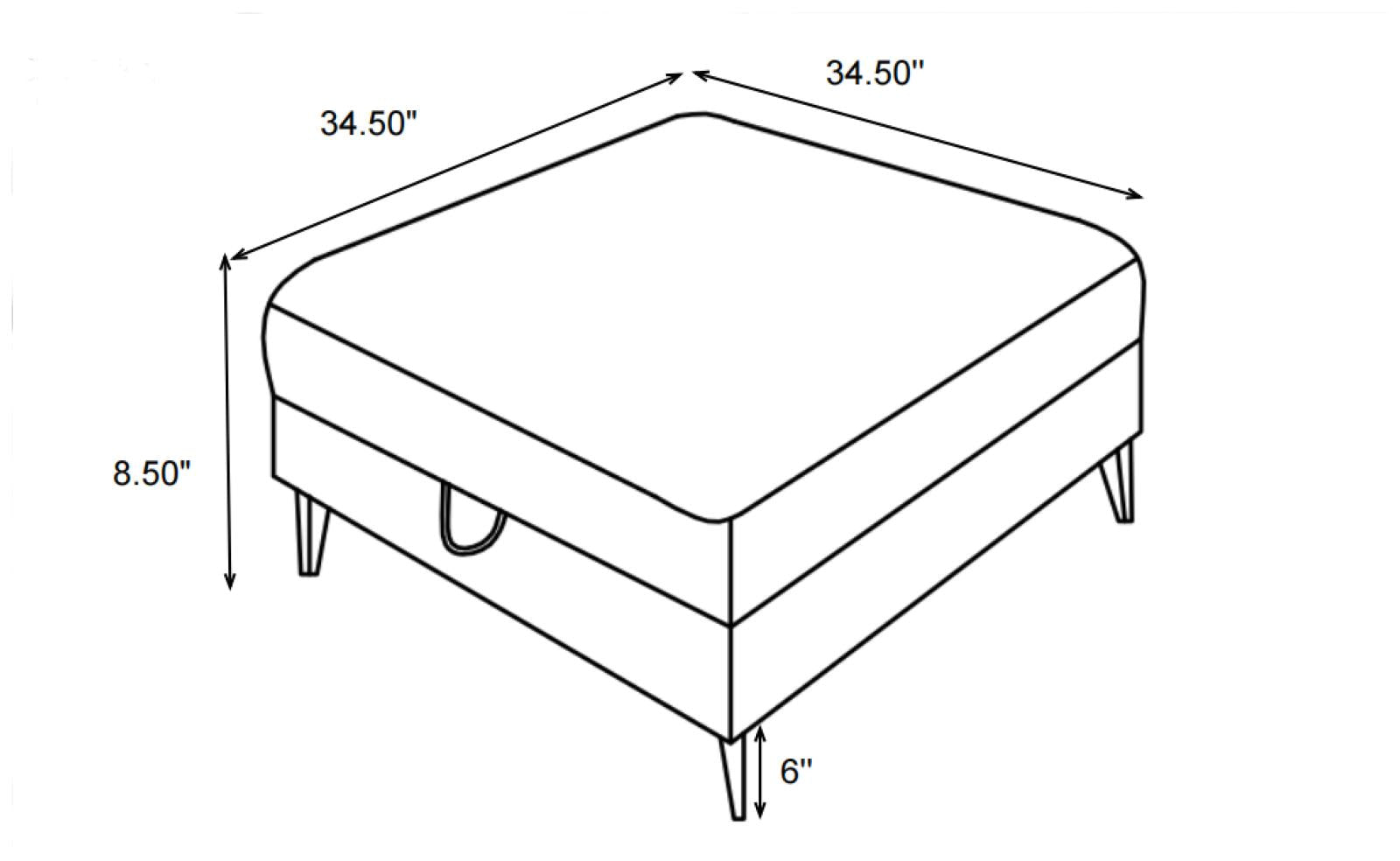 Clint Upholstered Ottoman with Tapered Legs Multi-color - 509807 - Bien Home Furniture & Electronics
