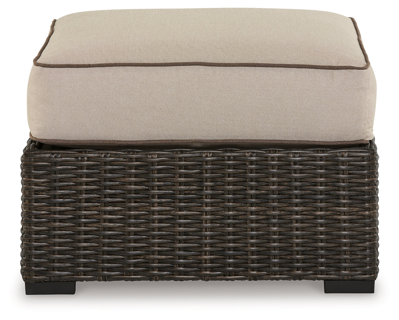 Coastline Bay Brown Outdoor Ottoman with Cushion - P784-814 - Bien Home Furniture & Electronics