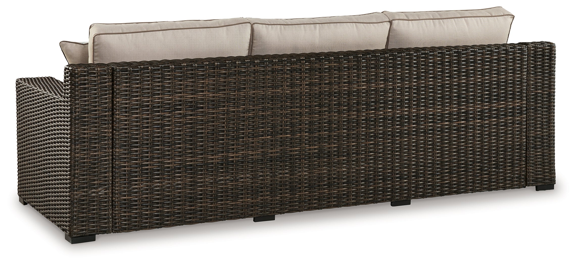 Coastline Bay Brown Outdoor Sofa with Cushion - P784-838 - Bien Home Furniture & Electronics