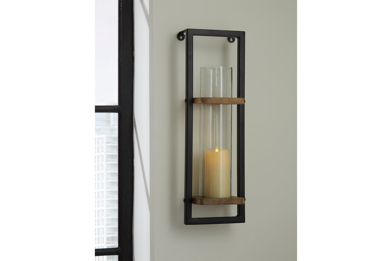 Colburn Natural/Black Wall Sconce - A8010171 - Bien Home Furniture &amp; Electronics
