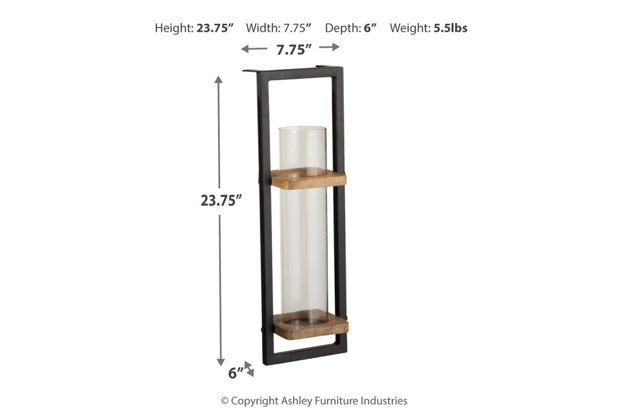 Colburn Natural/Black Wall Sconce - A8010171 - Bien Home Furniture & Electronics