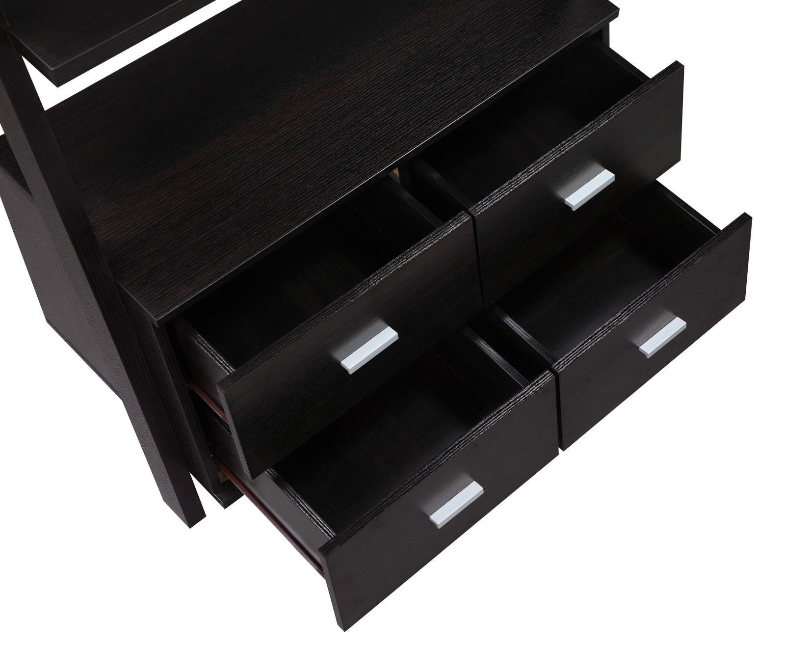 Colella Cappuccino 4-Drawer Storage Bookcase - 800319 - Bien Home Furniture & Electronics