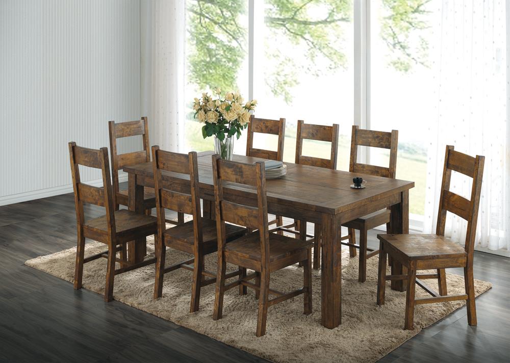 Coleman Rustic Golden Brown Dining Side Chairs, Set of 2 - 107042 - Bien Home Furniture & Electronics