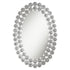 Colleen Oval Wall Mirror with Faux Crystal Blossoms - 961615 - Bien Home Furniture & Electronics