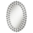 Colleen Oval Wall Mirror with Faux Crystal Blossoms - 961615 - Bien Home Furniture & Electronics