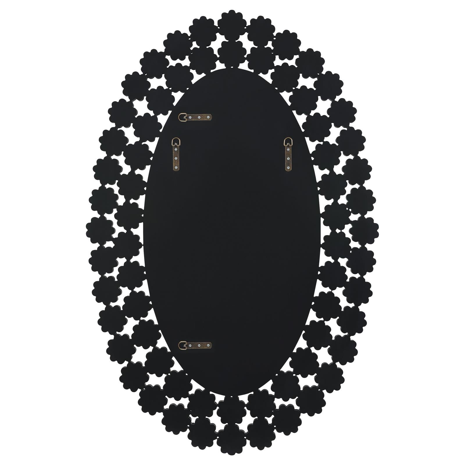 Colleen Oval Wall Mirror with Faux Crystal Blossoms - 961615 - Bien Home Furniture & Electronics