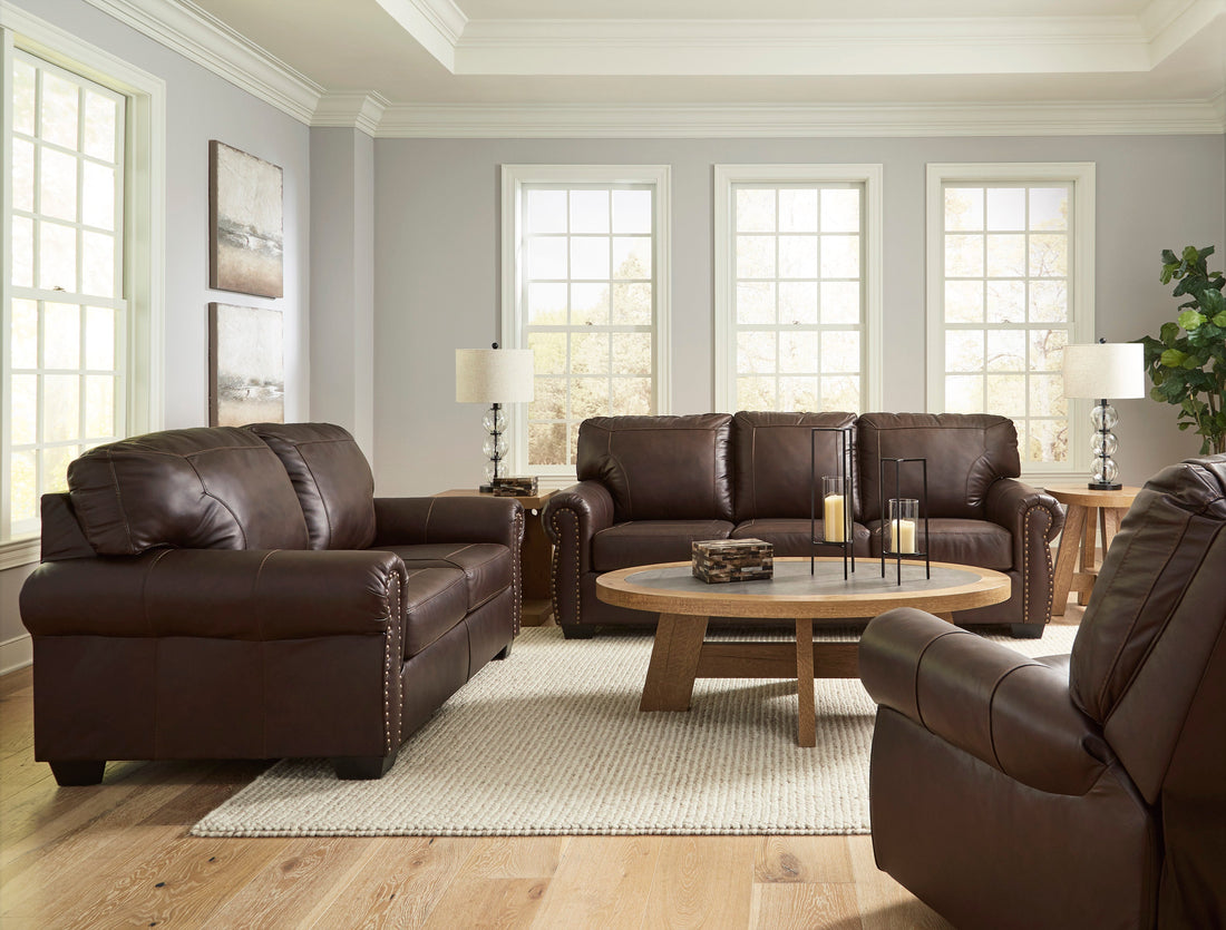 Colleton Dark Brown Leather Living Room Set - SET | 5210738 | 5210735 - Bien Home Furniture &amp; Electronics