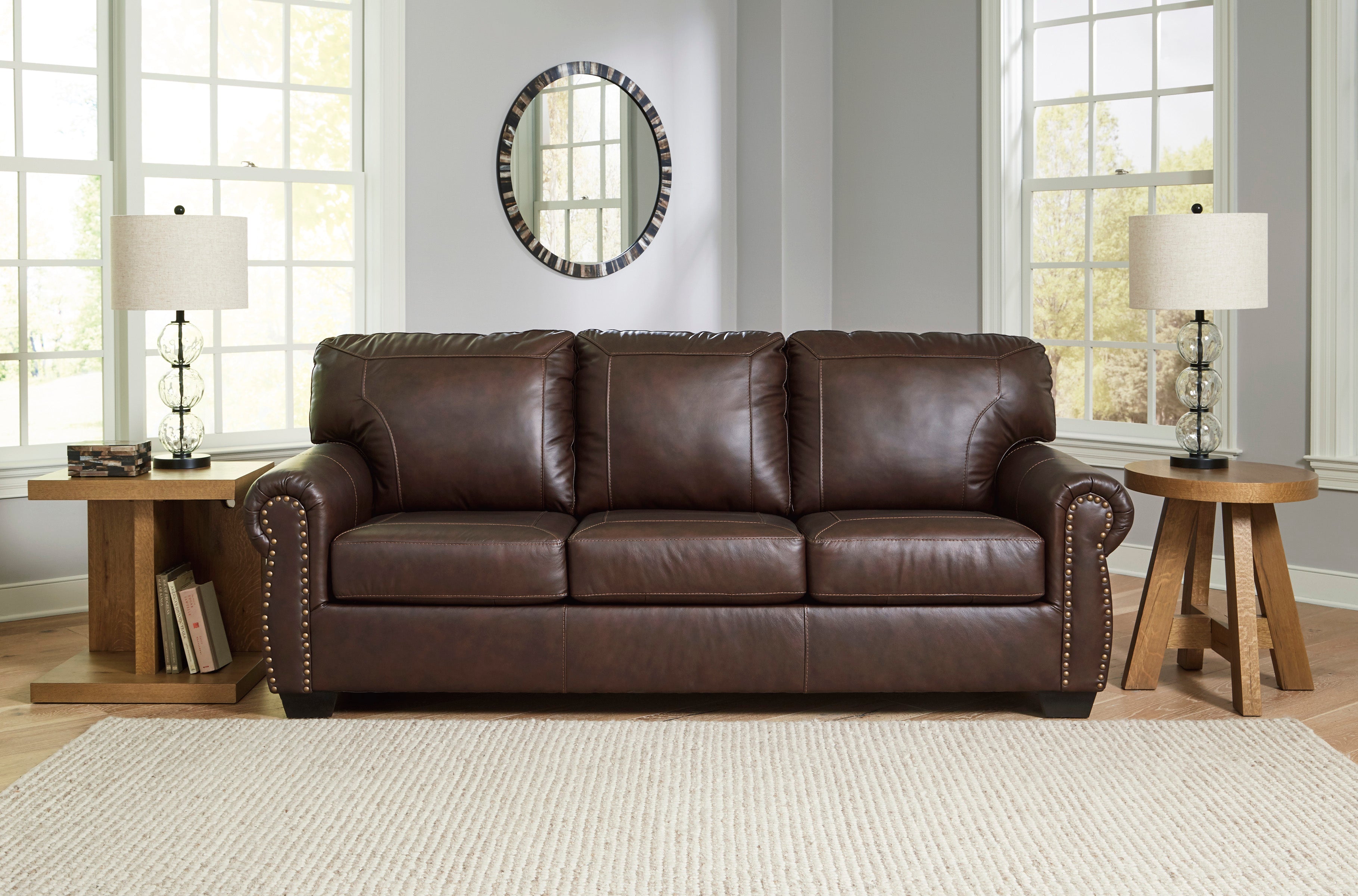 Colleton Dark Brown Leather Living Room Set - SET | 5210738 | 5210735 - Bien Home Furniture & Electronics