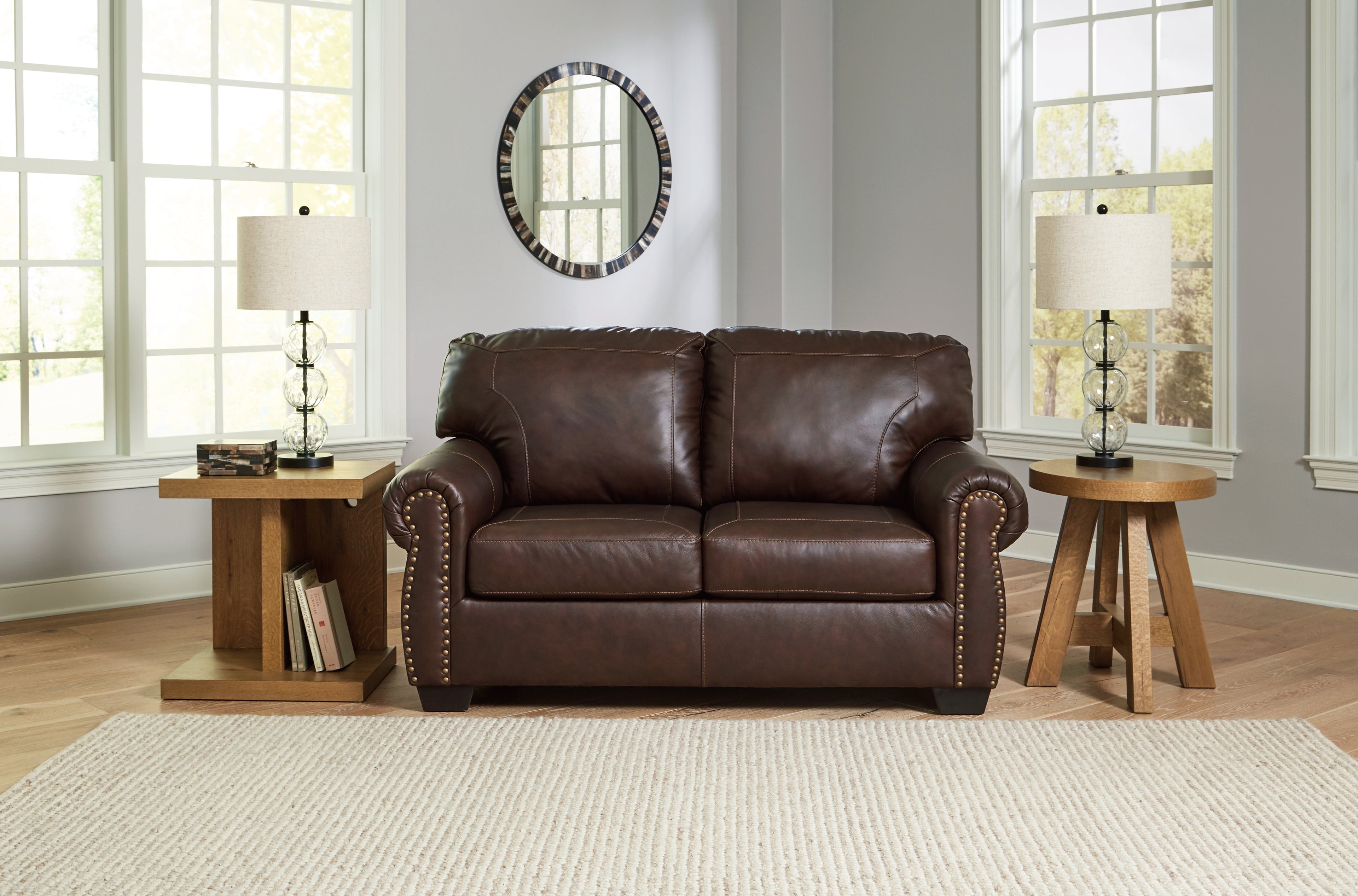 Colleton Dark Brown Loveseat - 5210735 - Bien Home Furniture &amp; Electronics