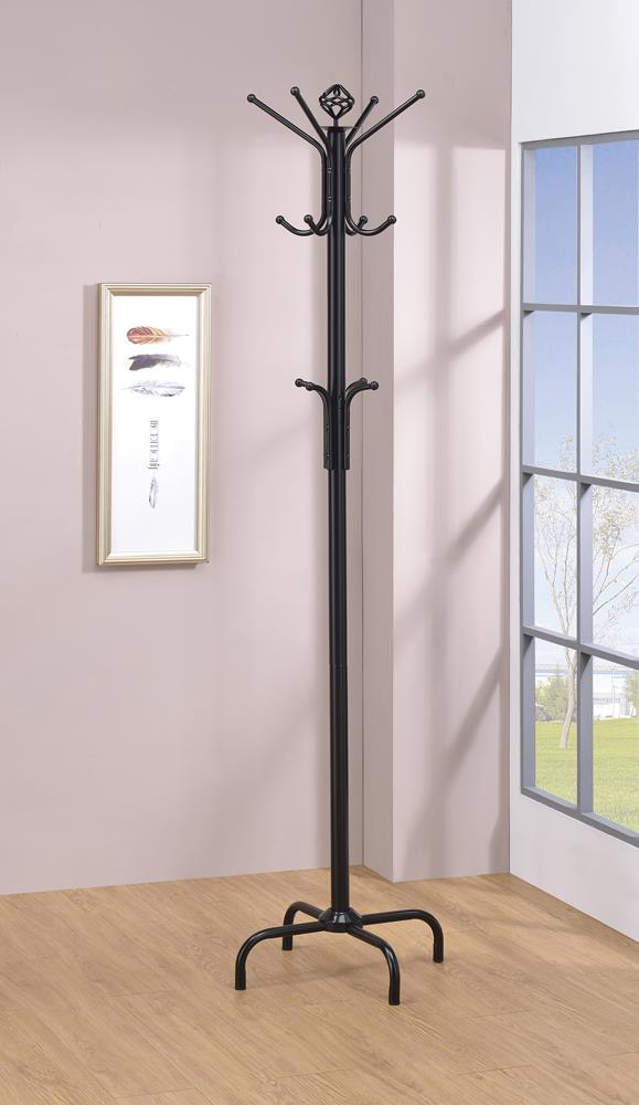Collier Black 12-Hook Coat Rack - 2019 - Bien Home Furniture & Electronics
