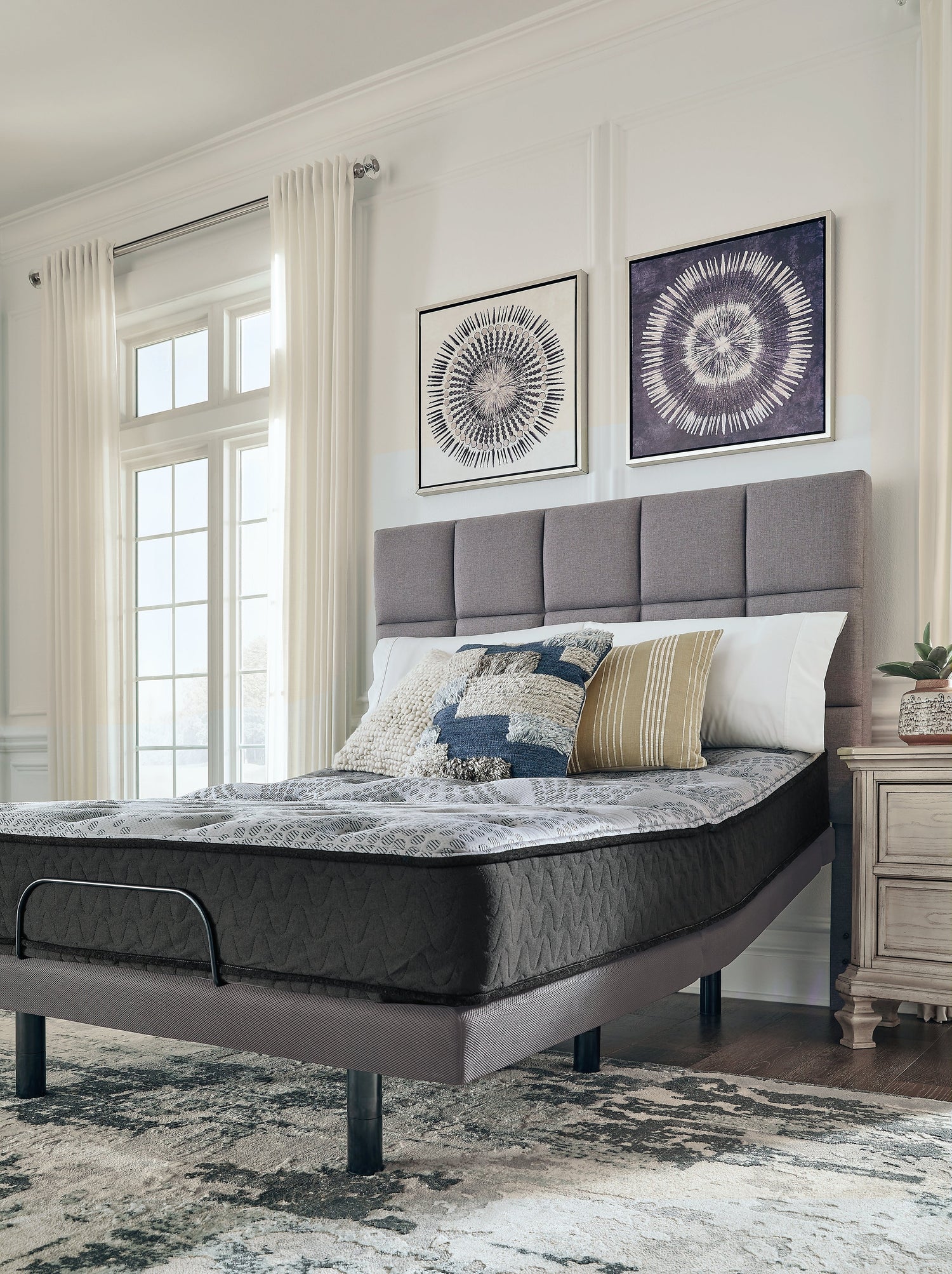 Comfort Plus Gray Queen Mattress - M50931 - Bien Home Furniture &amp; Electronics